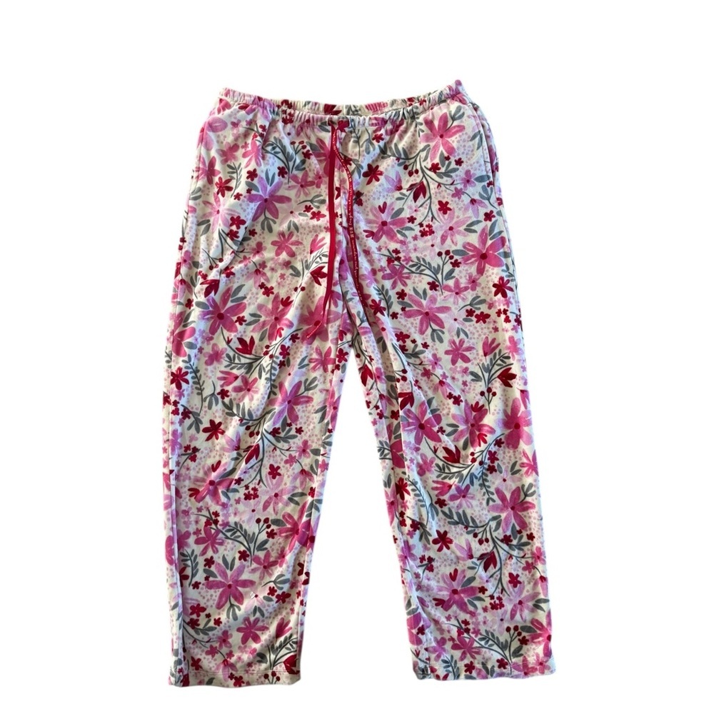 HUE Flurry Floral Pajama Pant With Pockets Sleepwear. - Picture 2 of 4